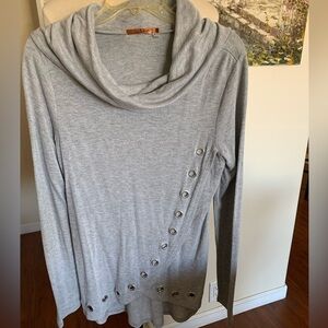Belldini Light Gray Cowl Neck Sweater
